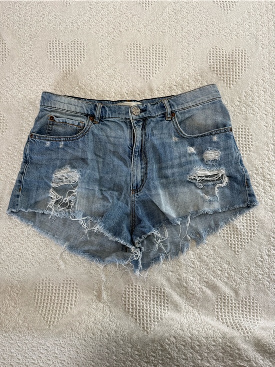 Garage Pants - Garage “Festival Short” Denim Distressed Shorts (30)
